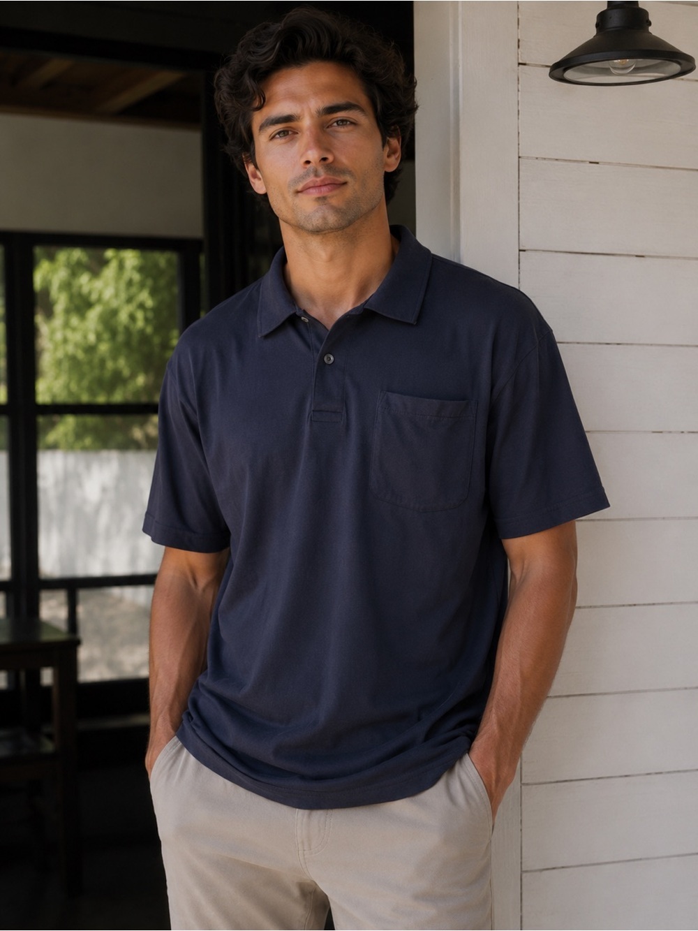 Vintage Puritan Men's Short Sleeve Pocket Polo Shirt